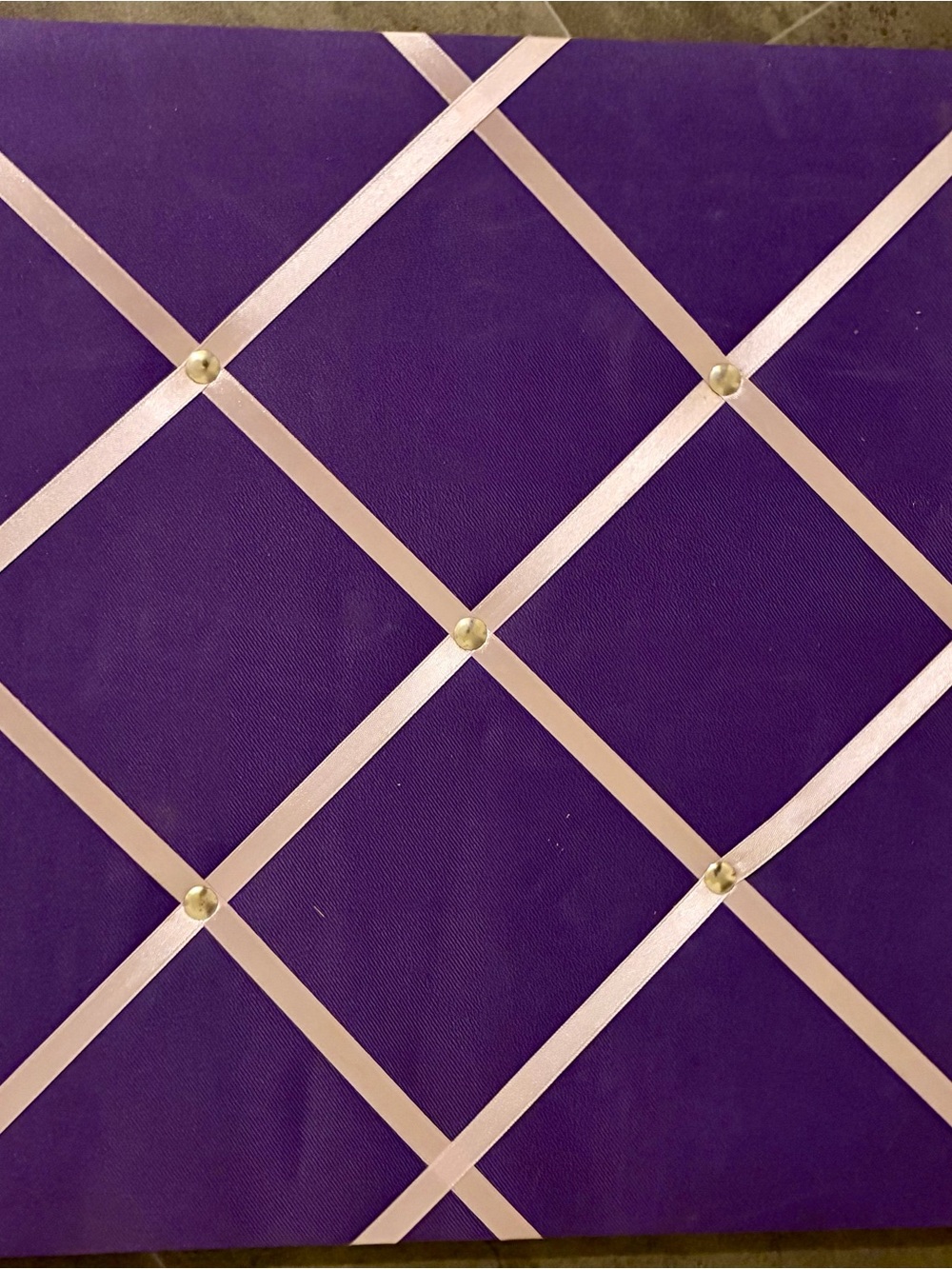 Hobby Lobby Purple and Pale Pink Ribbon Memo Board